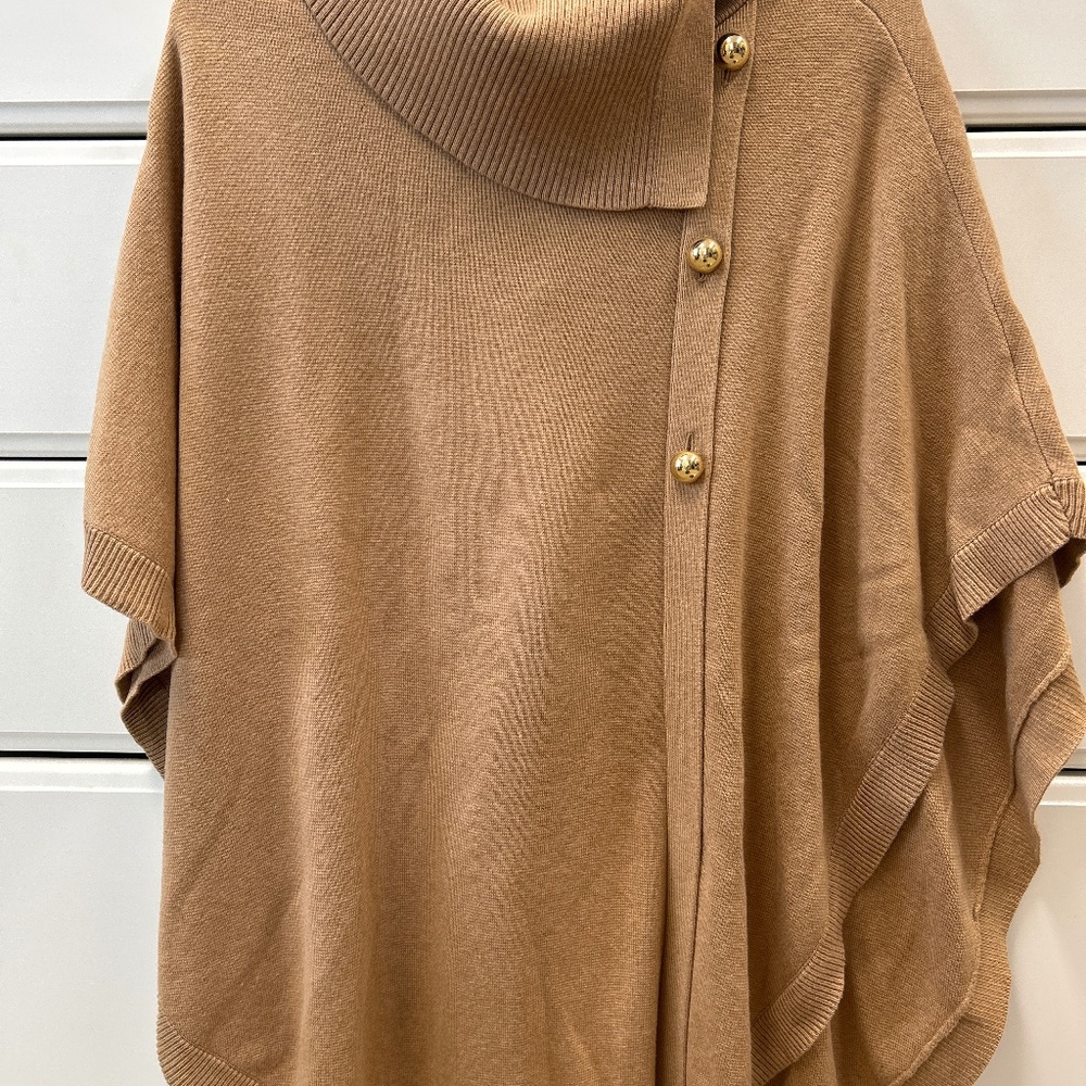 Talbots poncho small tan